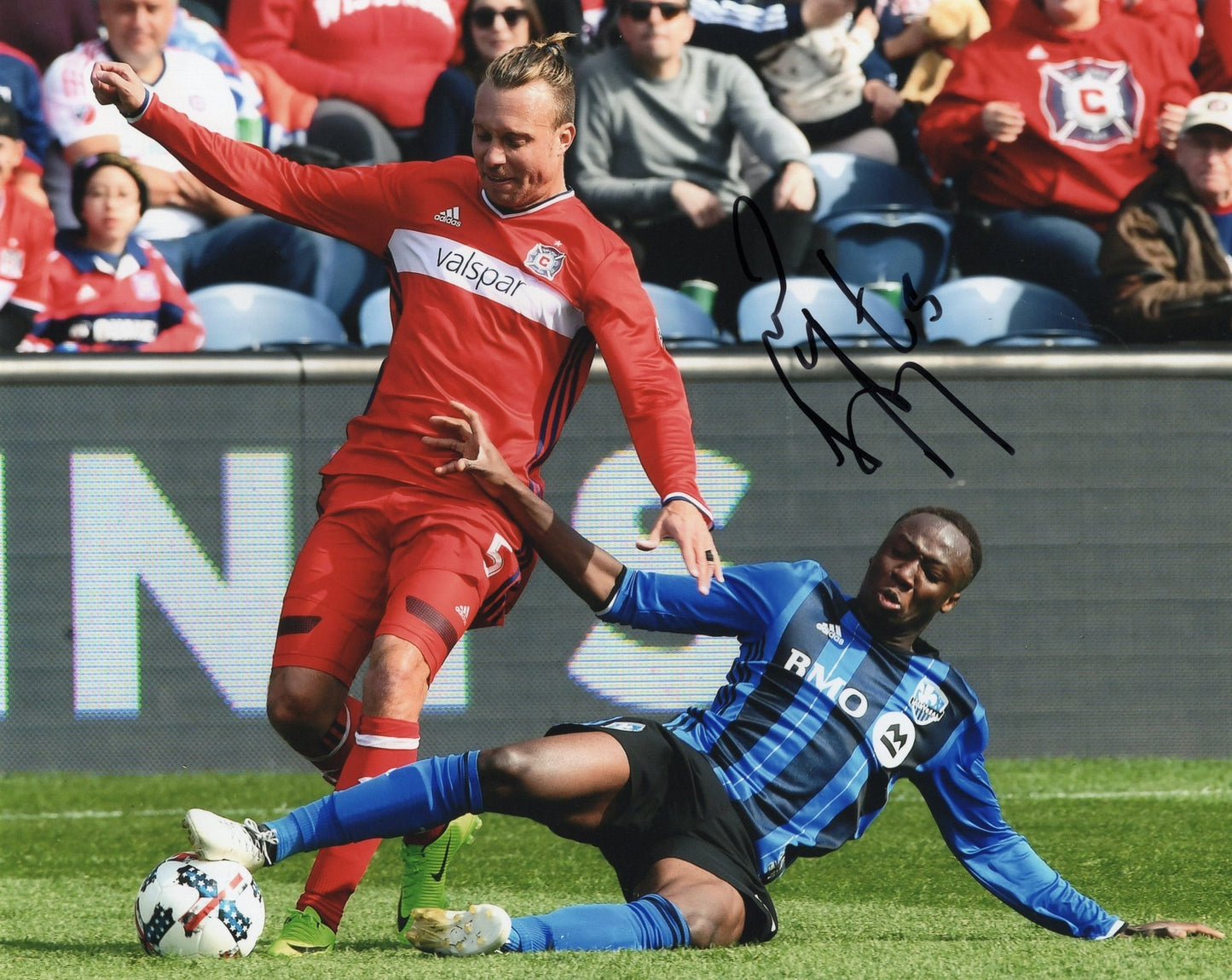 Michael Harrington signed 8x10 Photo w/COA Chicago Fire MLS Soccer #1
