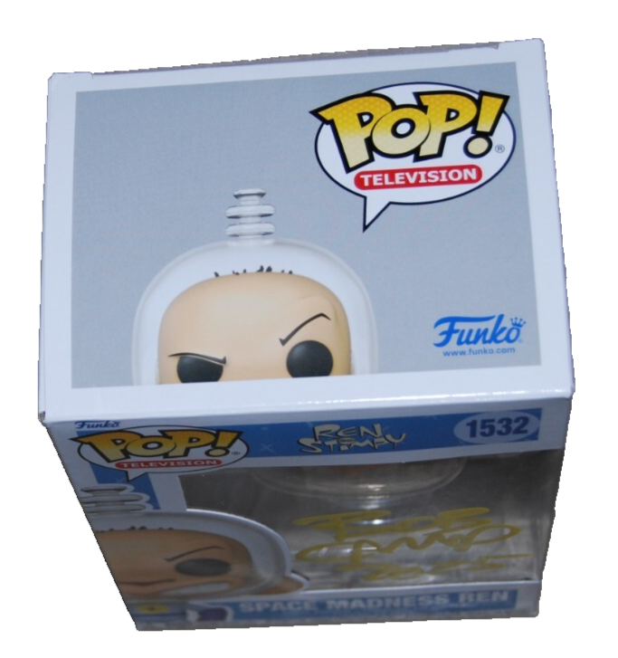 BOB CAMP signed (REN & STIMPY) Space Madness Ren Funko pop #1532 BECKETT BS38064