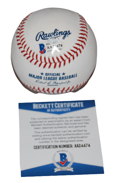 YOAN MONCADA signed (CHICAGO WHITE SOX) OML baseball BECKETT BAS AA24474