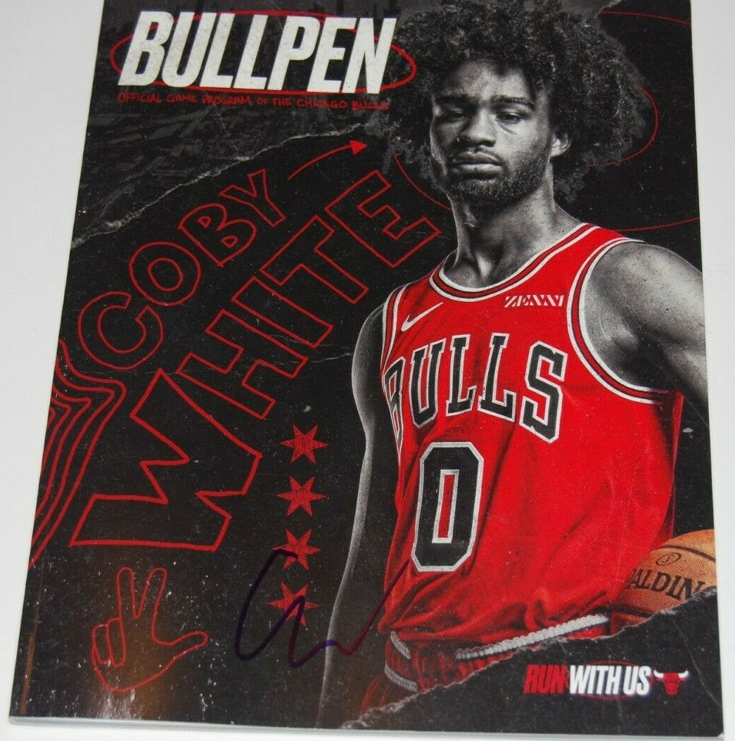 COBY WHITE signed (CHICAGO BULLS) Run With Us Official game program W/COA #0