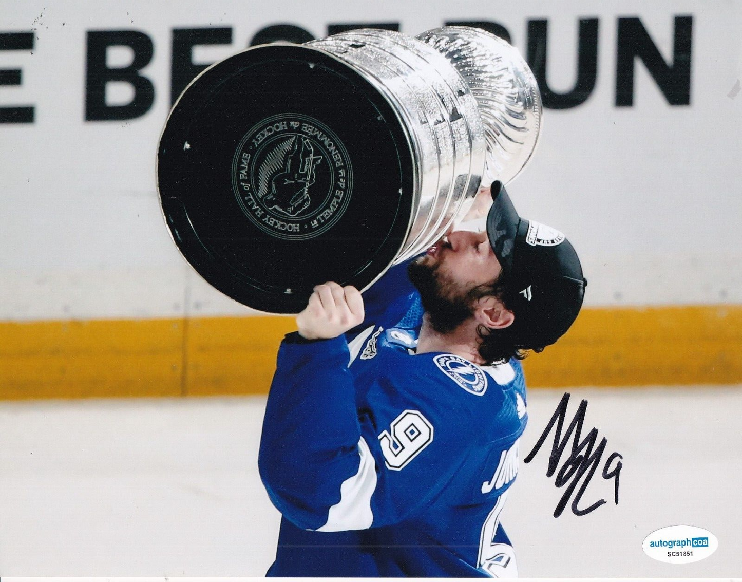 TYLER JOHNSON signed (TAMPA BAY LIGHTINING) Hockey 8x10 photo ACOA SC51851