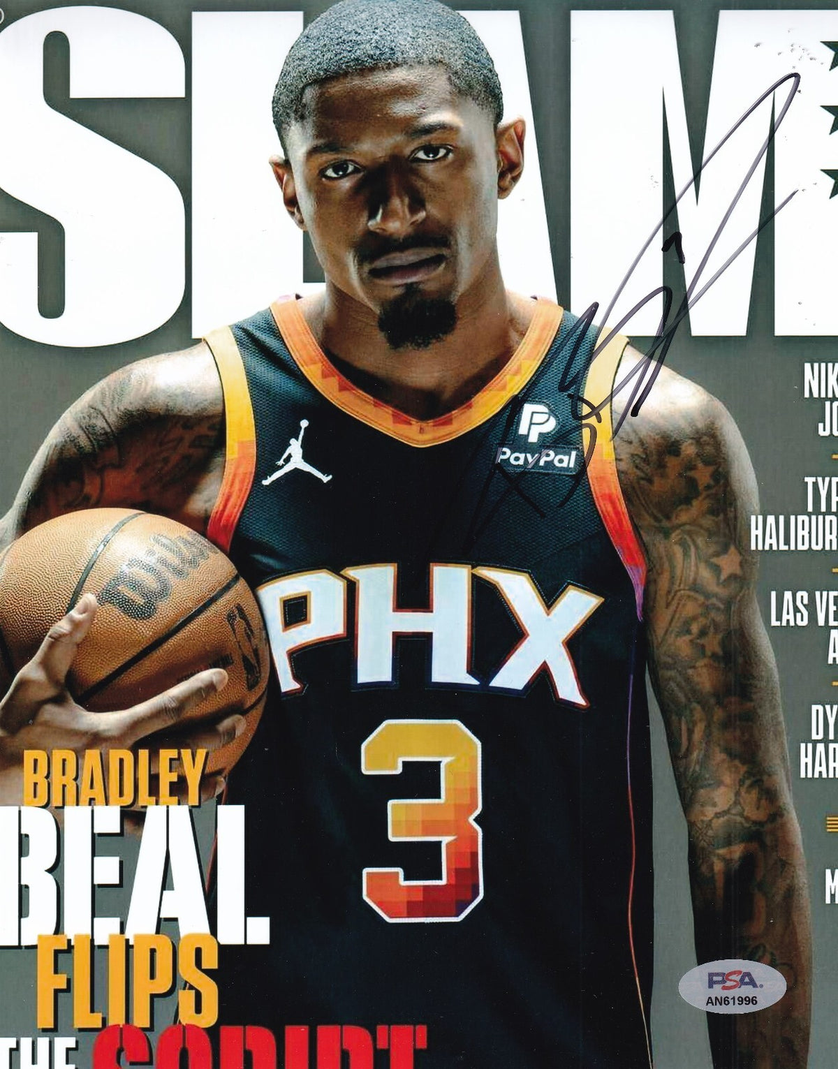 BRADLEY BEAL signed (PHOENIX SUNS) SLAM basketball 8X10 photo PSA/DNA AN61996