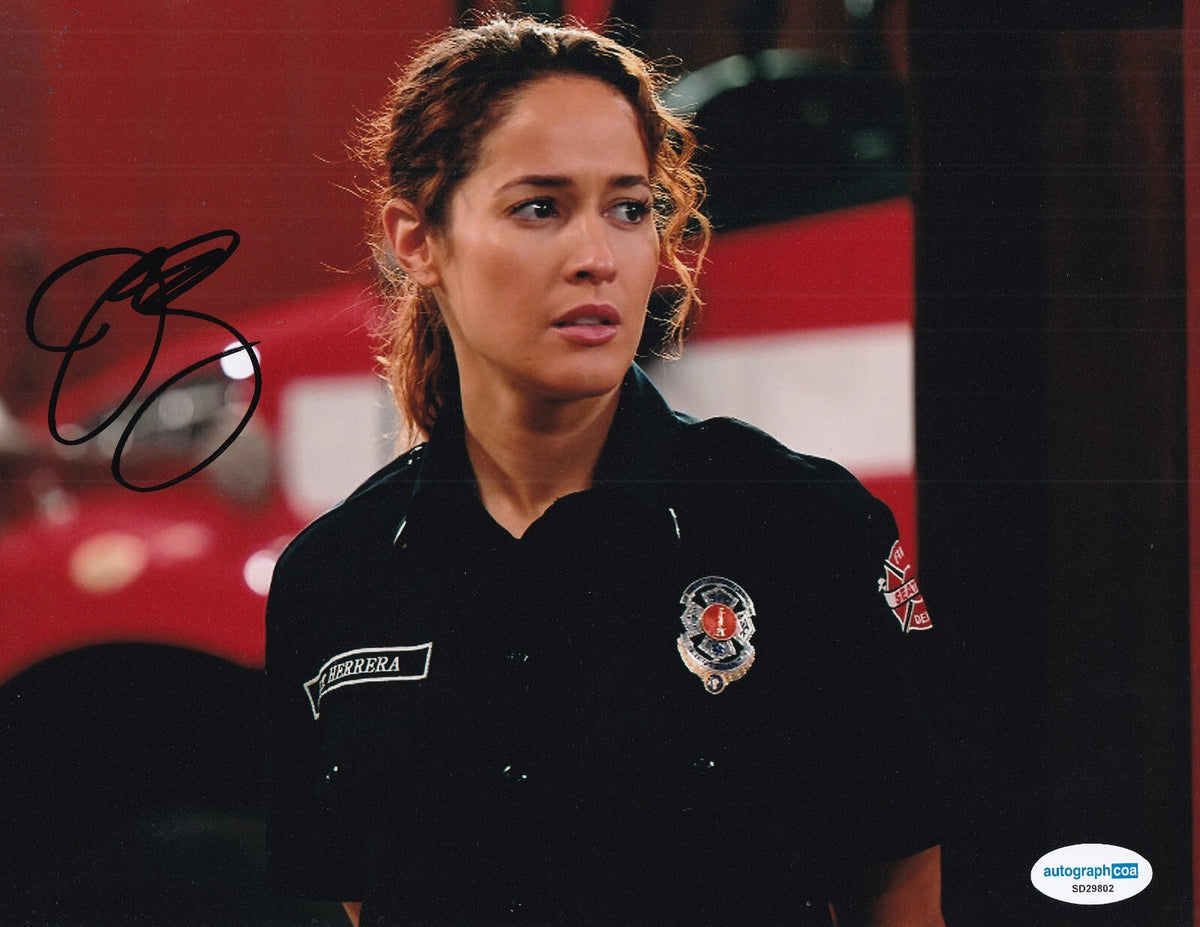 JAINA LEE ORTIZ signed (STATION 19) Andy Herrera 8X10 photo ACOA SD29802