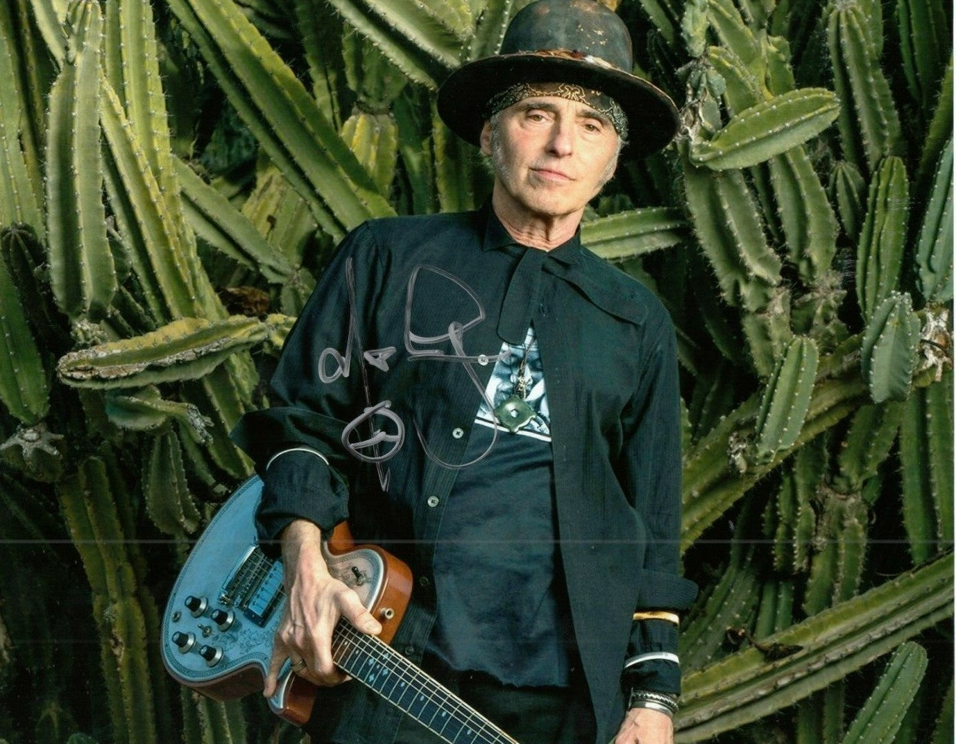 NILS LOFGREN signed (BRUCE SPRINGSTEEN E-STREET BAND) Guitar 8X10 photo W/COA #2