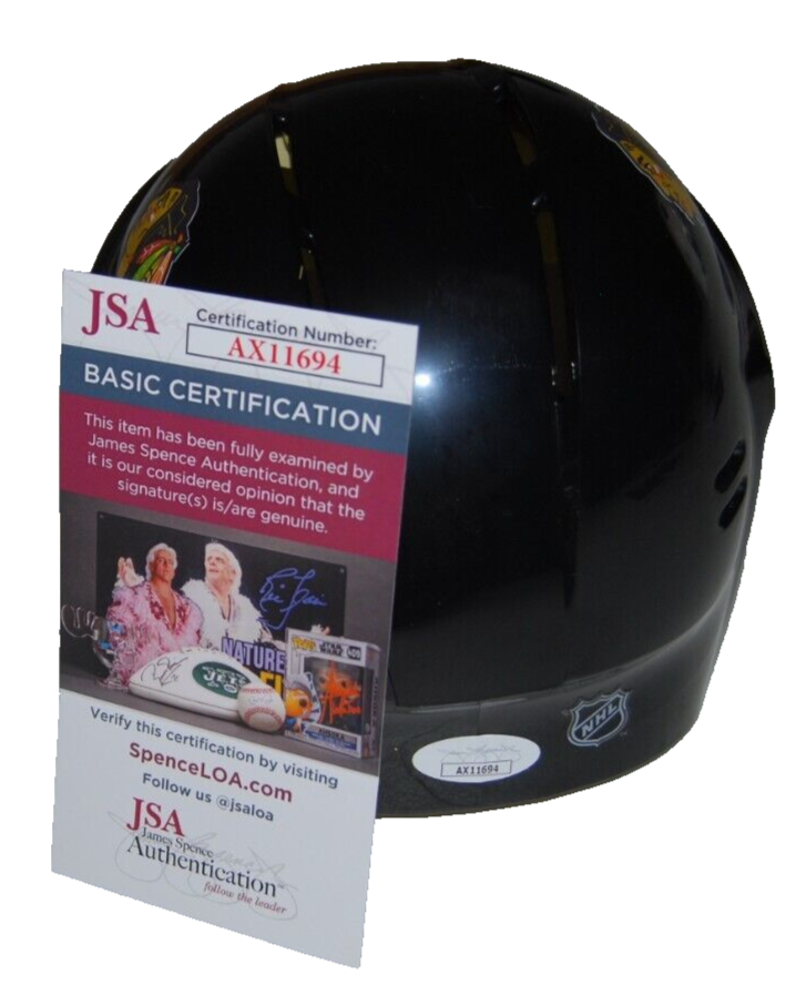 PHILIPP KURASHEV signed (CHICAGO BLACKHAWKS) Mini Hockey Helmet JSA COA AX11694
