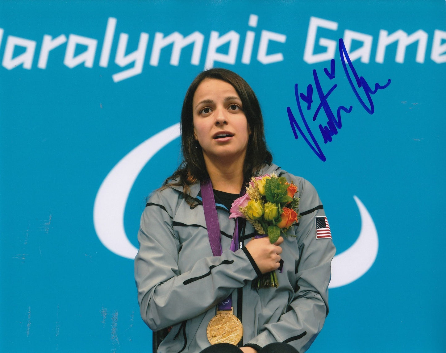 VICTORIA ARLEN signed *American paralympian swimmer* OLYMPICS 8X10 photo W/COA C