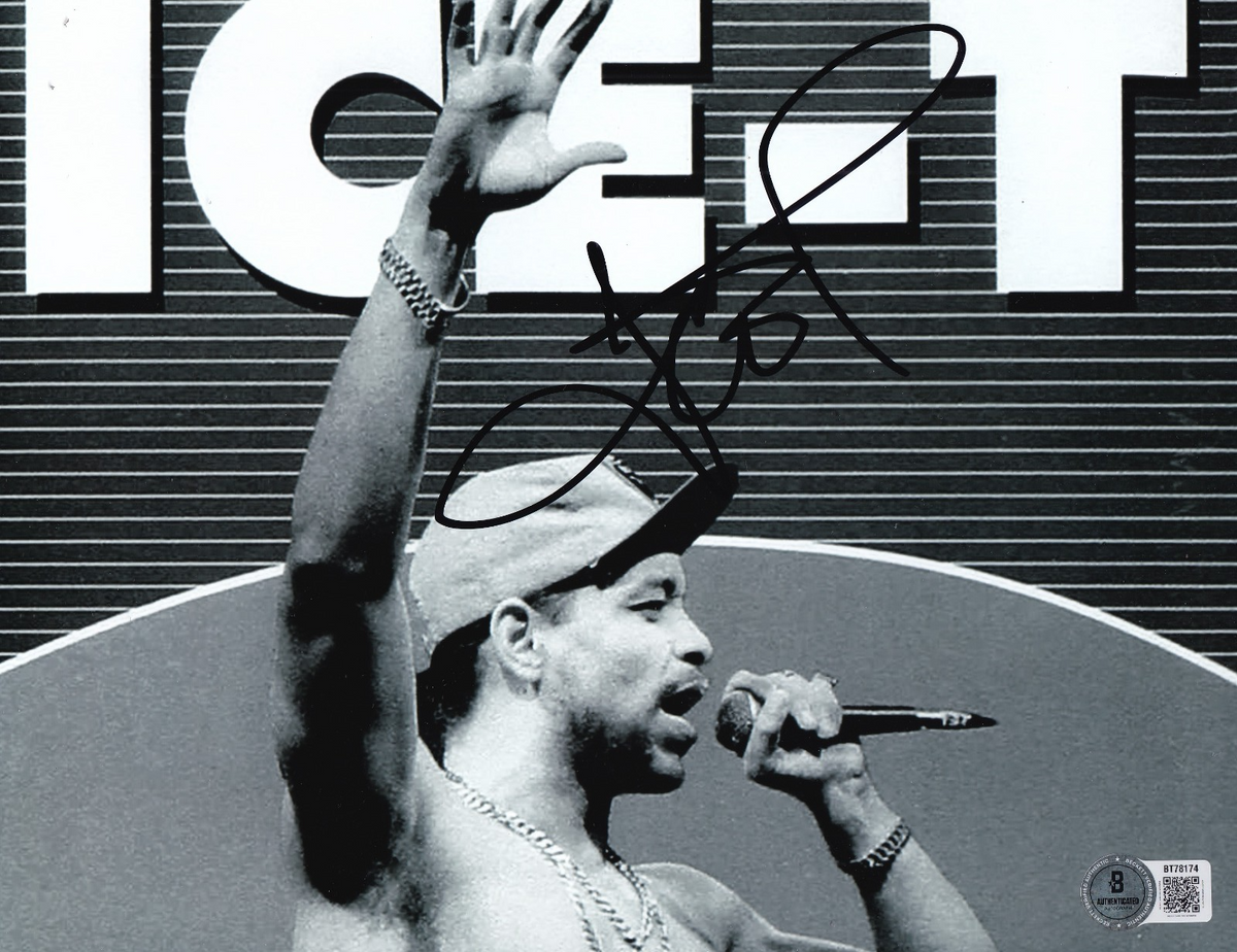 ICE-T signed (NEW JACK HUSTLER) O.G Rapper 8X10 photo BECKETT BAS BT78174