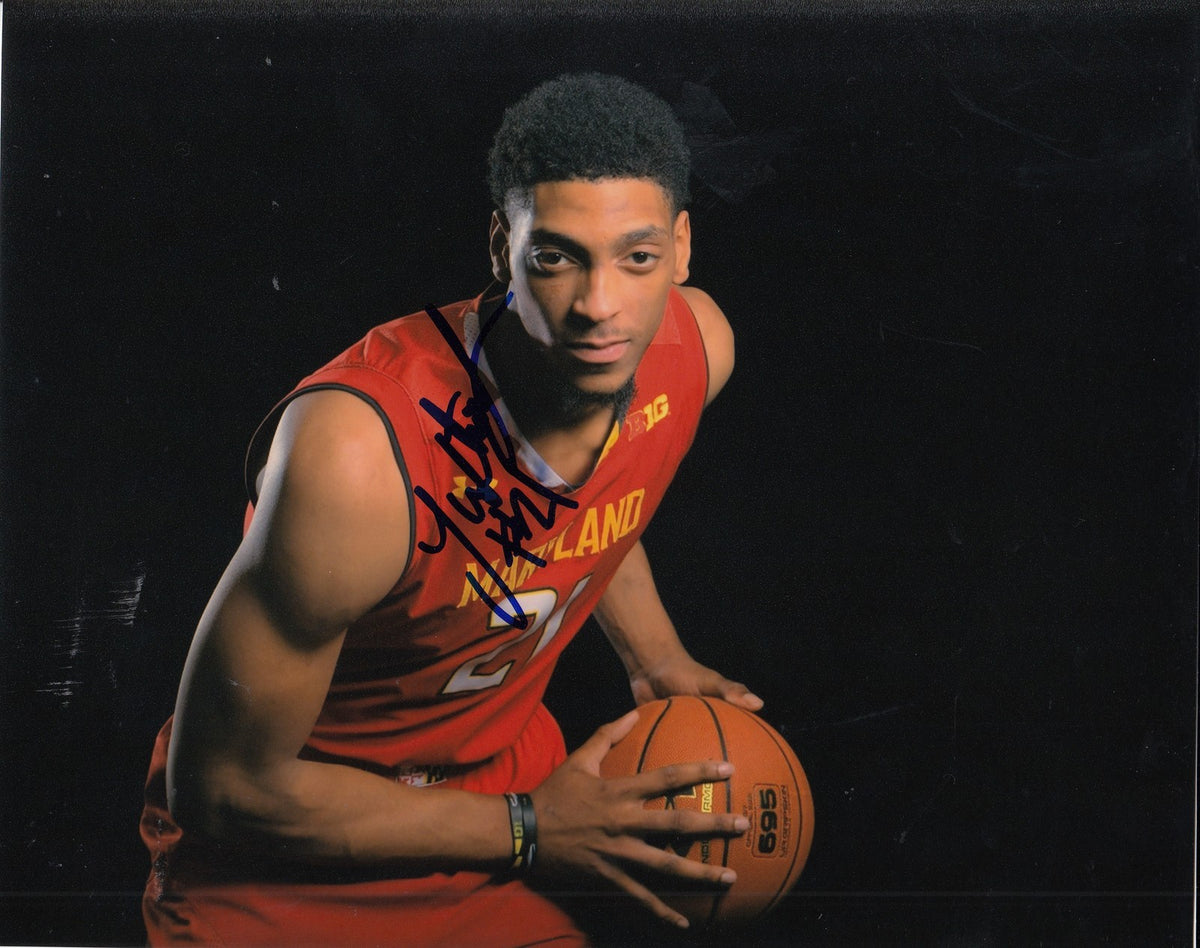 JUSTIN JACKSON signed (MARYLAND TERRAPINS) basketball *TERPS 8X10 photo W/COA #1