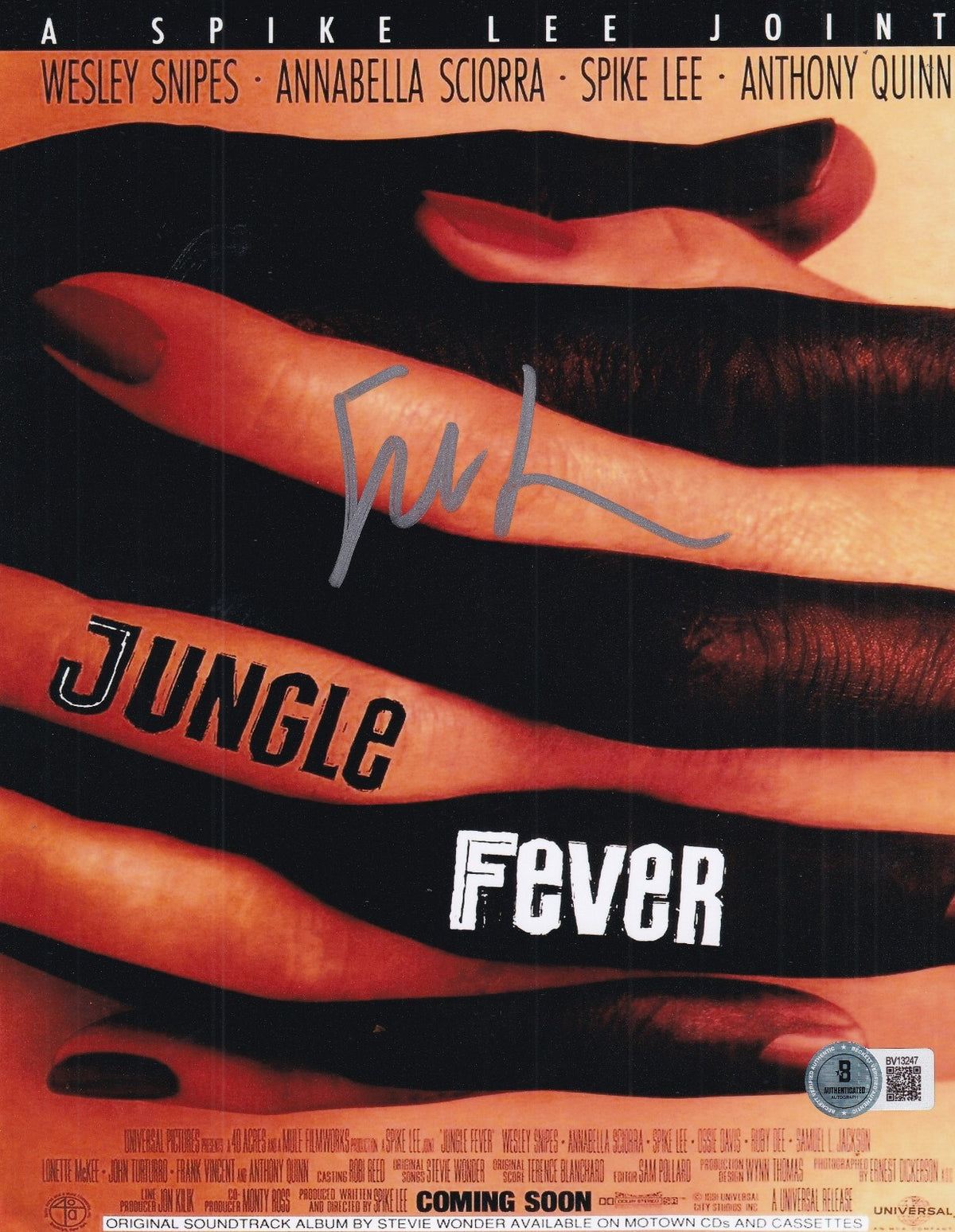 SPIKE LEE signed (JUNGLE FEVER) Movie poster 8X10 photo BECKETT BAS BV13247