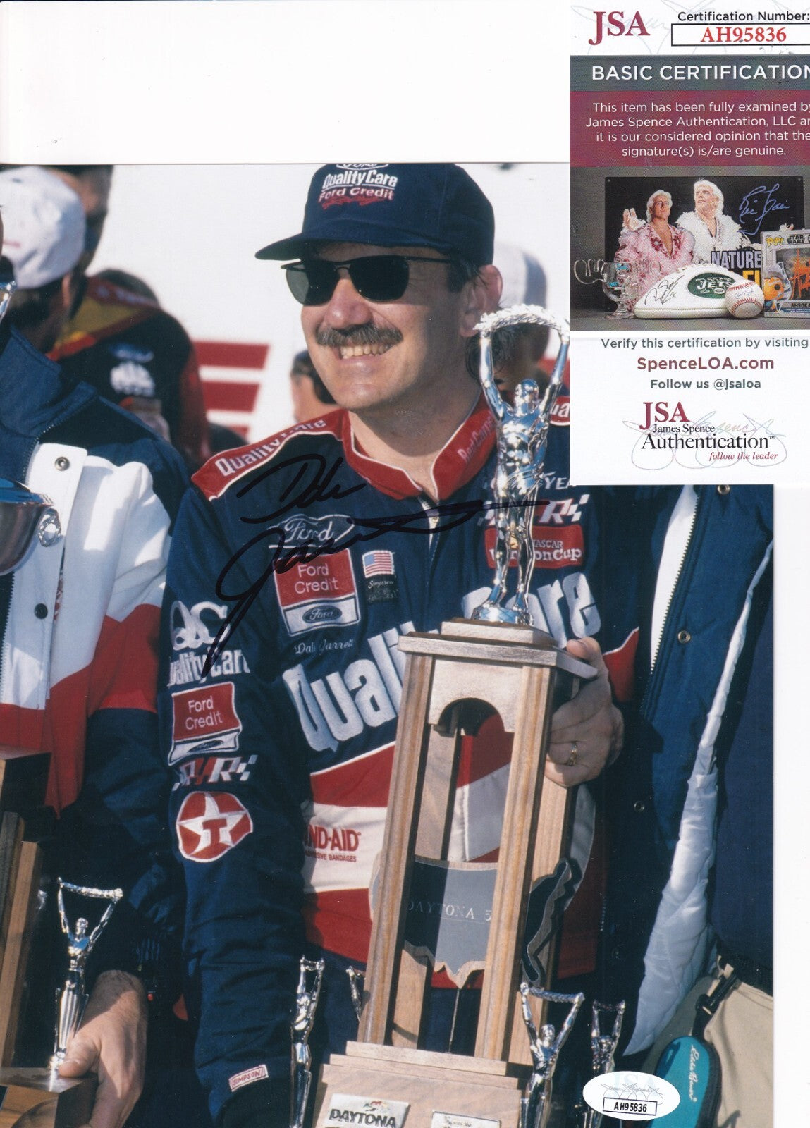 DALE JARRETT signed (NASCAR RACING) autographed 8X10 photo JSA COA AH95836