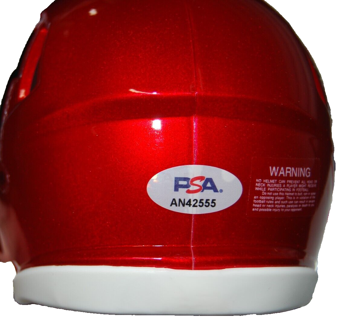 T.J. EDWARDS signed (WISCONSIN BADGERS) mini football helmet PSA/DNA AN42555