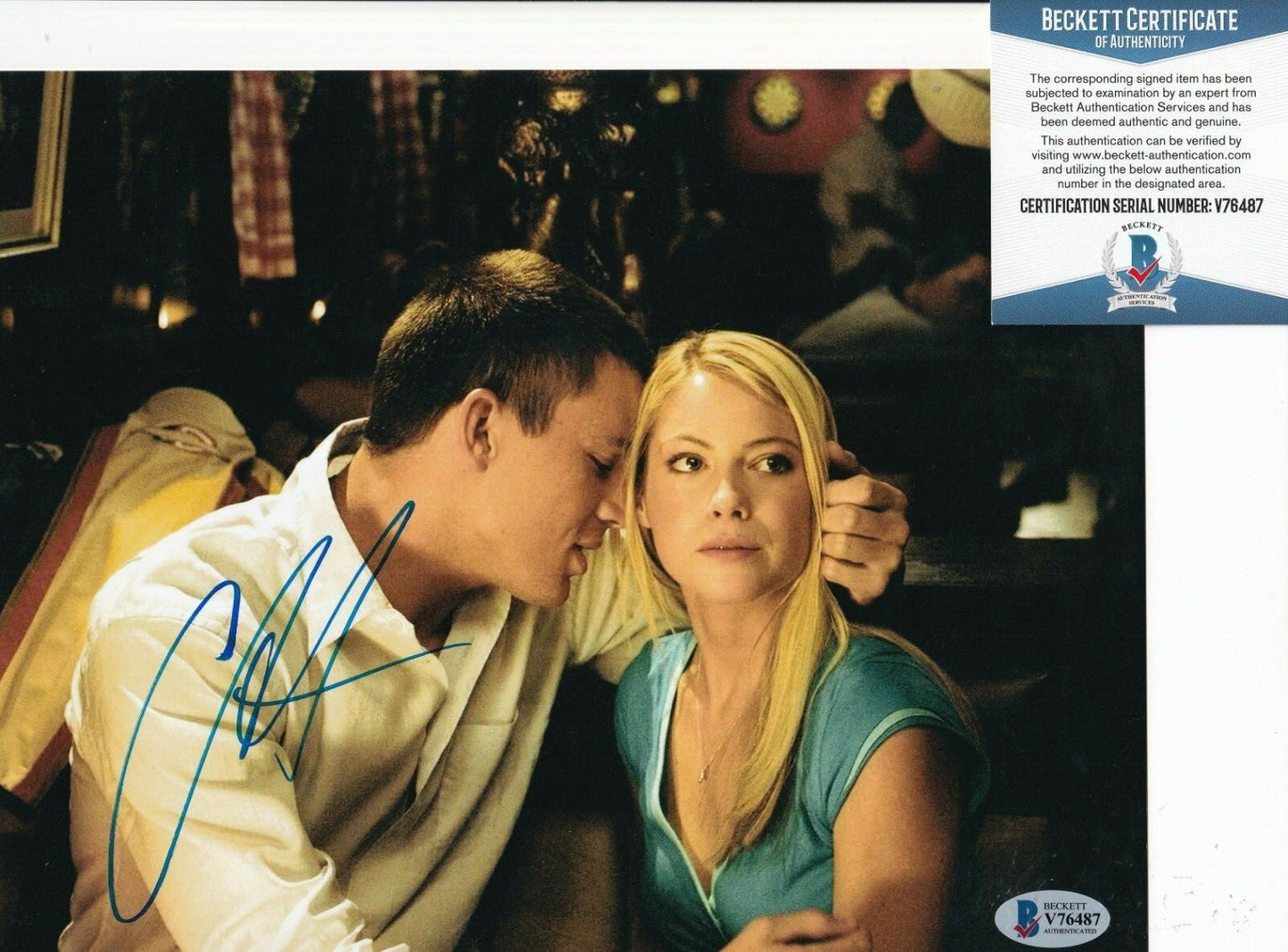 CHANNING TATUM signed (SHE'S THE MAN) Duke Movie 8X10 photo BECKETT BAS V76487