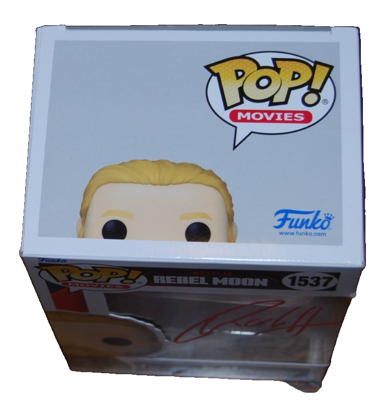 CHARLIE HUNNAM signed (REBEL MOON) Kai Funko pop #1537 BECKETT BAS BU41118