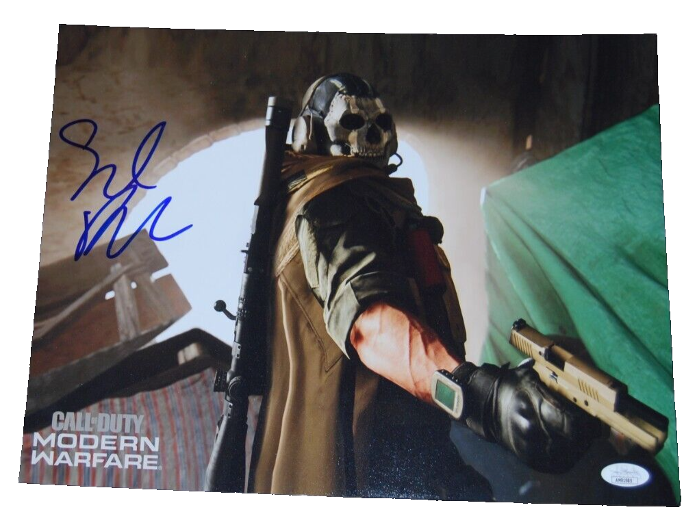 SAMUEL ROUKIN signed (CALL OF DUTY MODERN WARFARE) Ghost 11x14 photo JSA AM91985