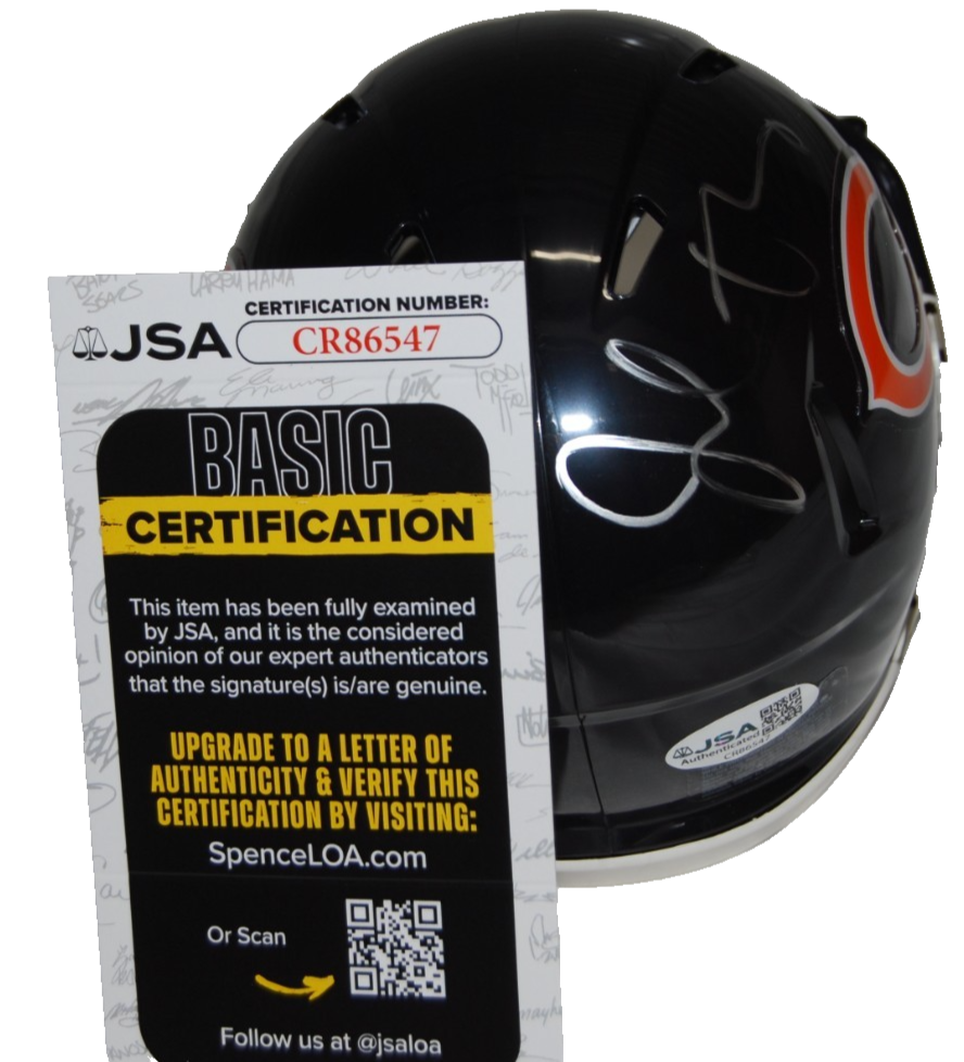 JOE THUNEY signed (CHICAGO BEARS) 2026 mini football helmet JSA COA CR86547