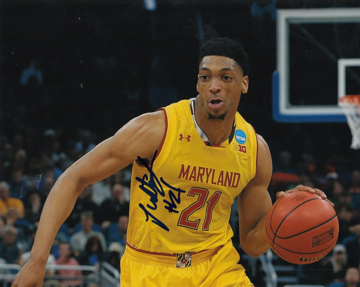 JUSTIN JACKSON signed (MARYLAND TERRAPINS) basketball *TERPS 8X10 photo W/COA #3