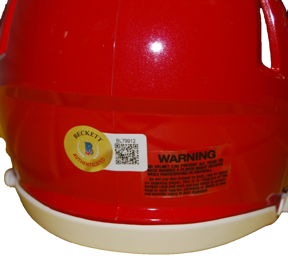 STEVE DEBERG signed (KANSAS CITY CHIEFS mini football helmet BECKETT BAS BL79912