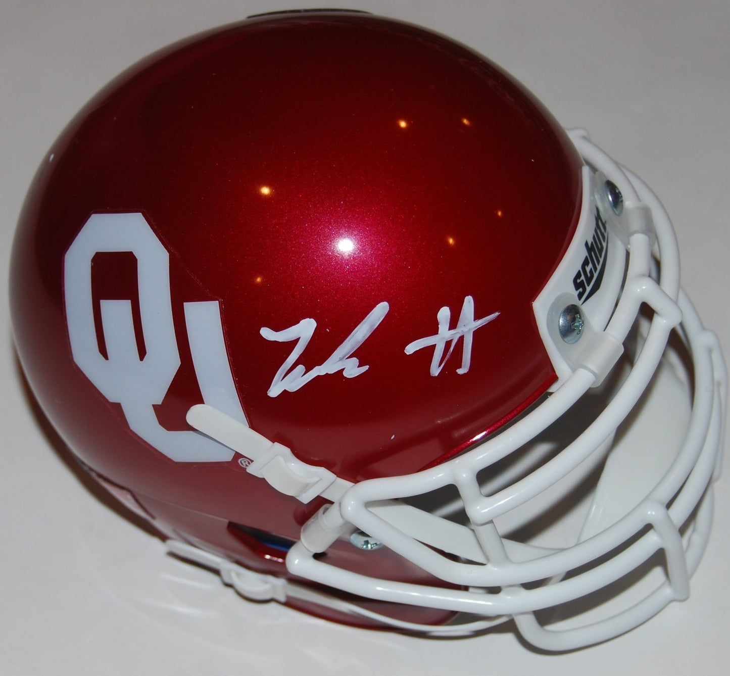 JADON HASELWOOD signed (OKLAHOMA SOONERS) autographed mini football helmet W/COA