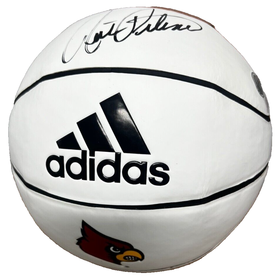 RICK PITINO signed (LOUISVILLE CARDINALS) Mini basketball BECKETT BM02751
