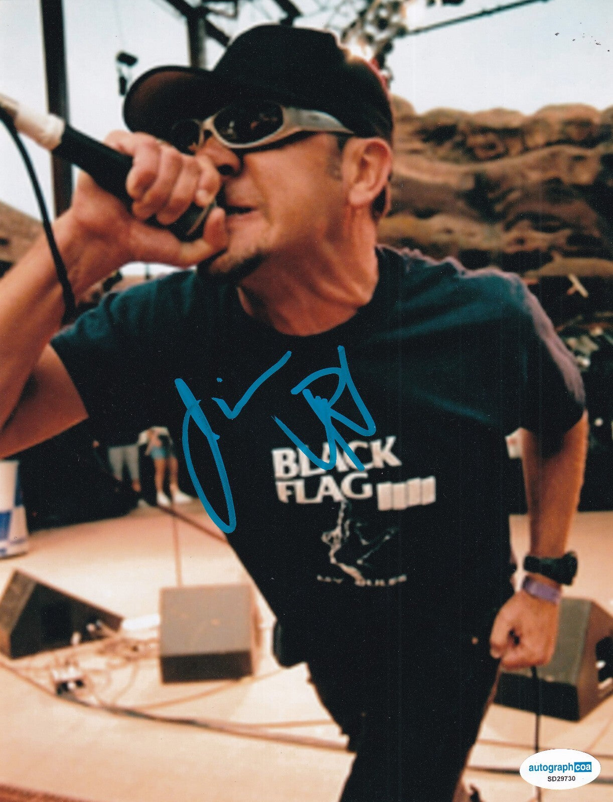 JIM LINDBERG signed (PENNYWISE) Lead Music singer 8X10 photo ACOA SD29730