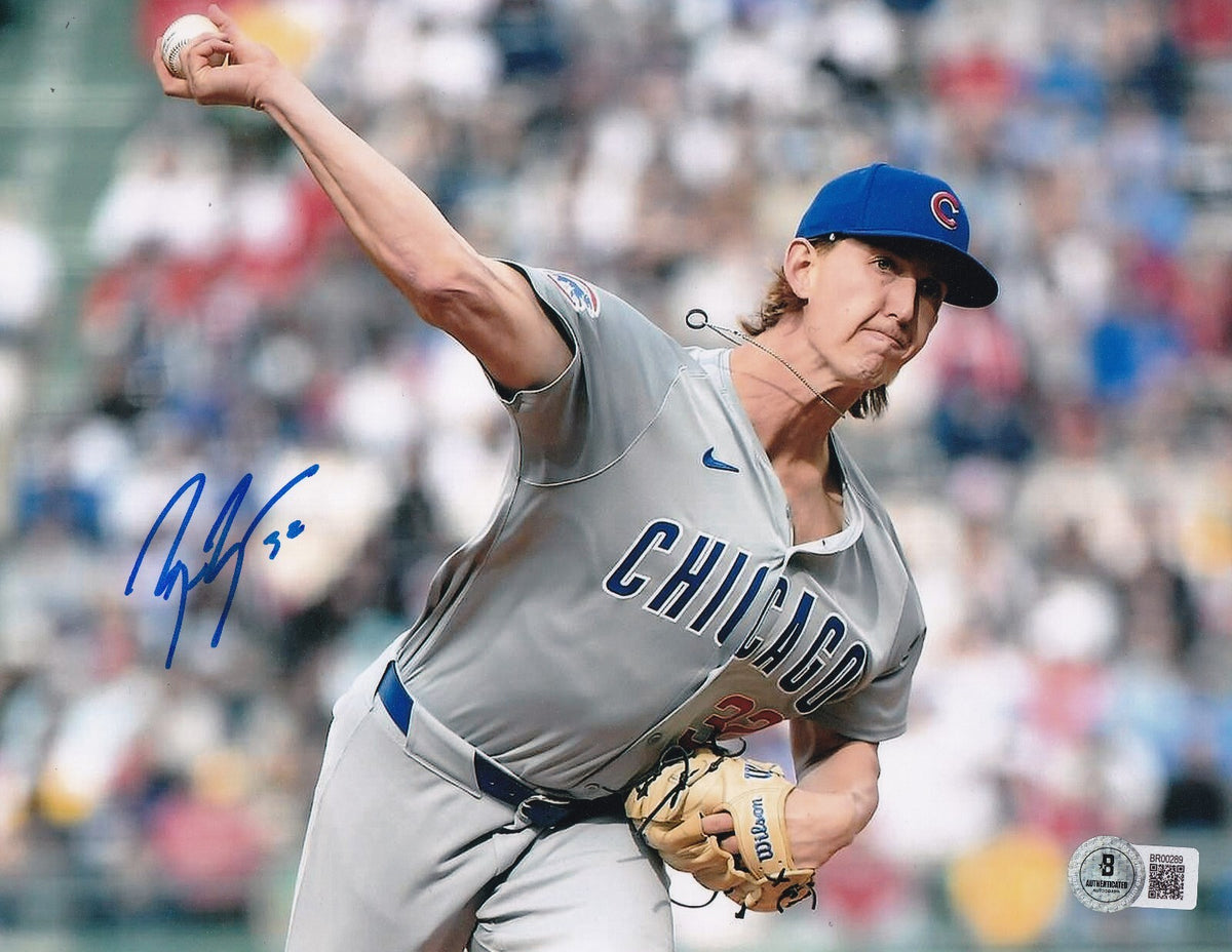 BEN BROWN signed (CHICAGO CUBS) baseball 8X10 photo BECKETT BAS BR00289