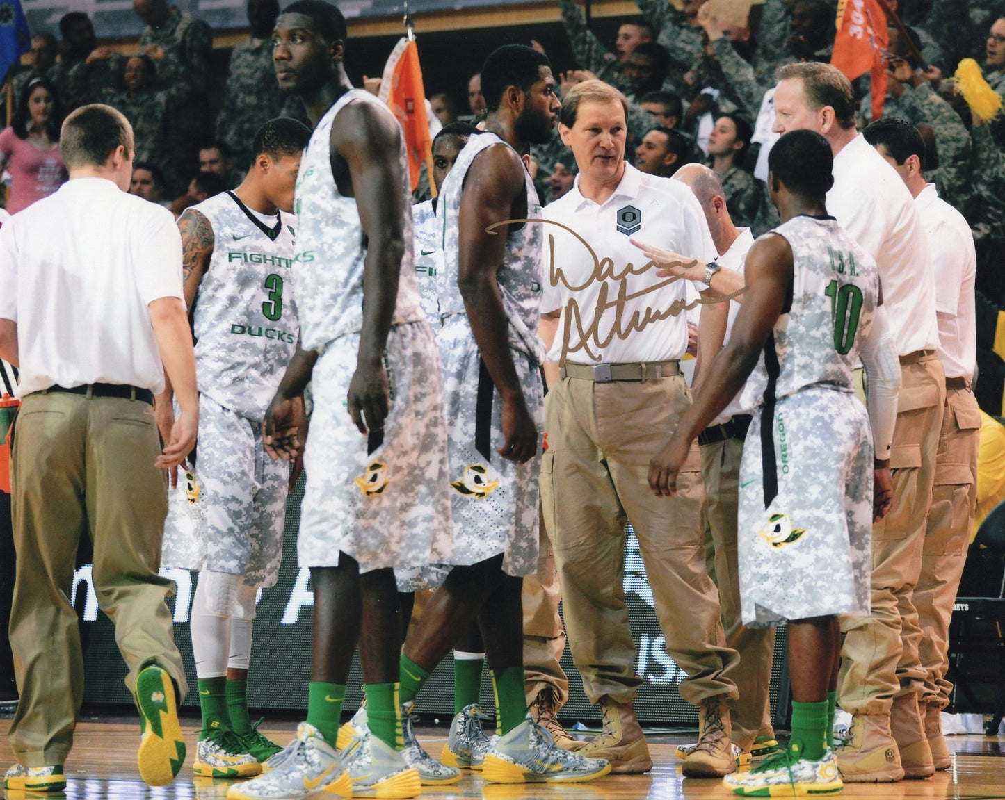Dana Altman signed 8x10 Photo w/COA Oregon Ducks Basketball Head Coach #3
