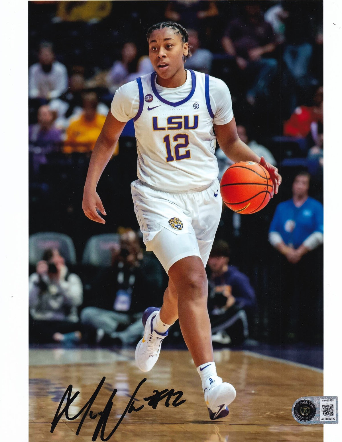 MIKAYLAH WILLIAMS signed (LSU TIGERS) basketball 8X10 photo BECKETT BAS BY085525