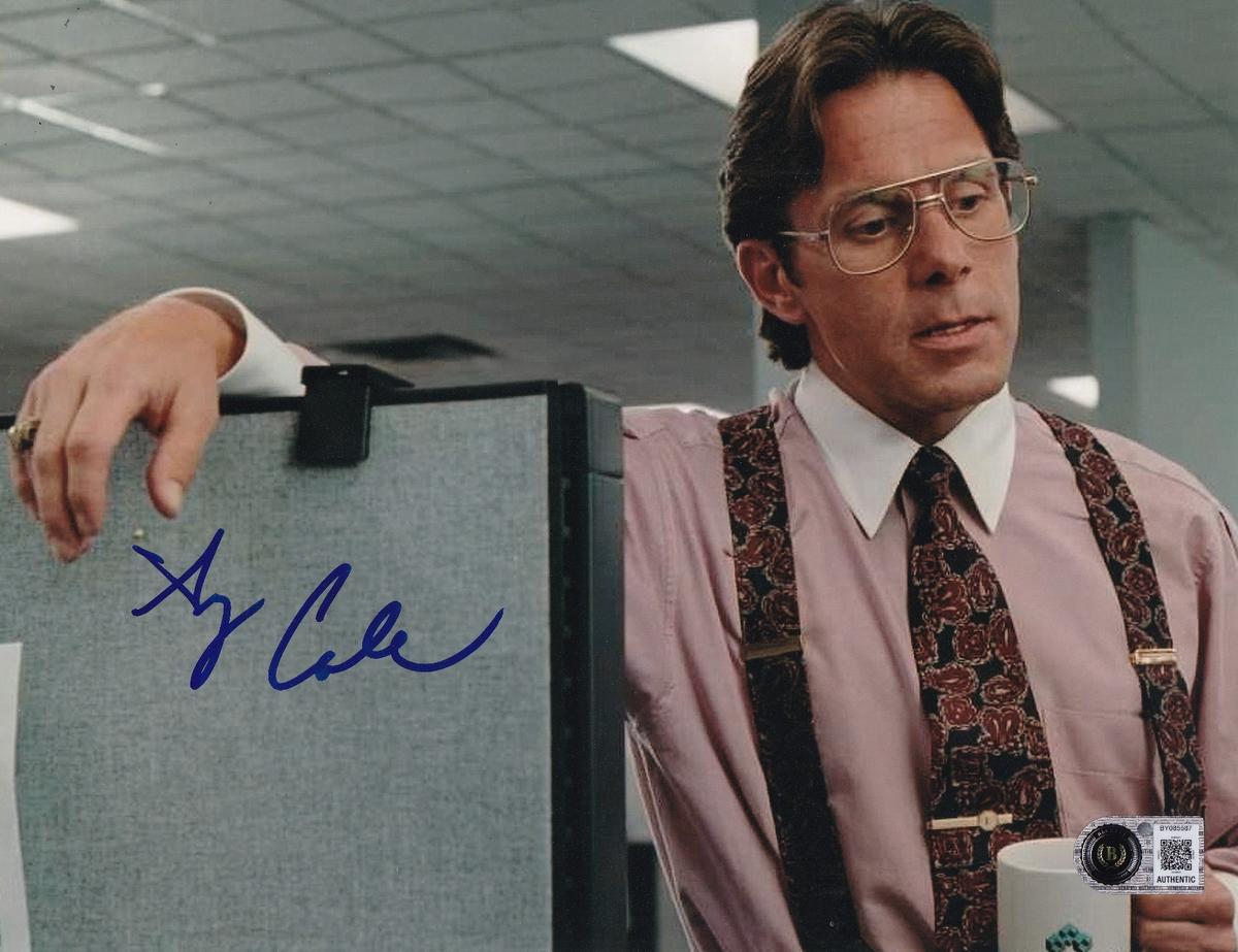 GARY COLE signed (OFFICE SPACE) Bill Lumbergh Movie 8X10 photo BECKETT BY085587
