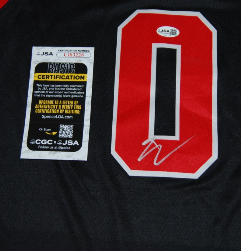 COBY WHITE signed (CHICAGO BULLS) black replica NBA Basketball jersey JSA83228