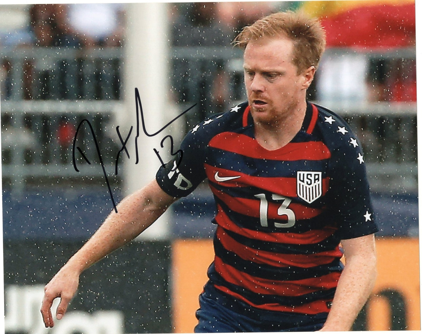 Dax McCarty signed 8x10 Photo w/COA Chicago Fire MLS USA Soccer