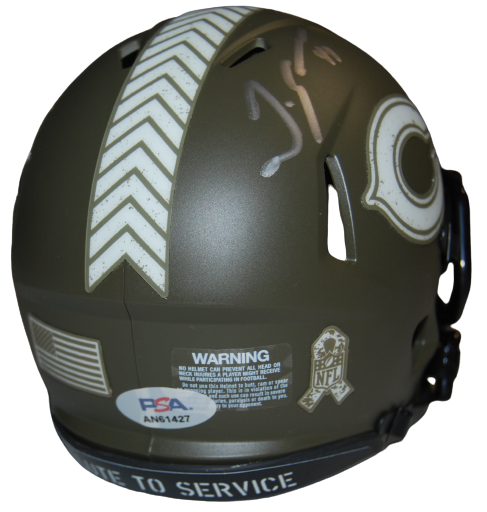 TREMAINE EDMUNDS signed (CHICAGO BEARS) mini football helmet PSA/DNA AN61427
