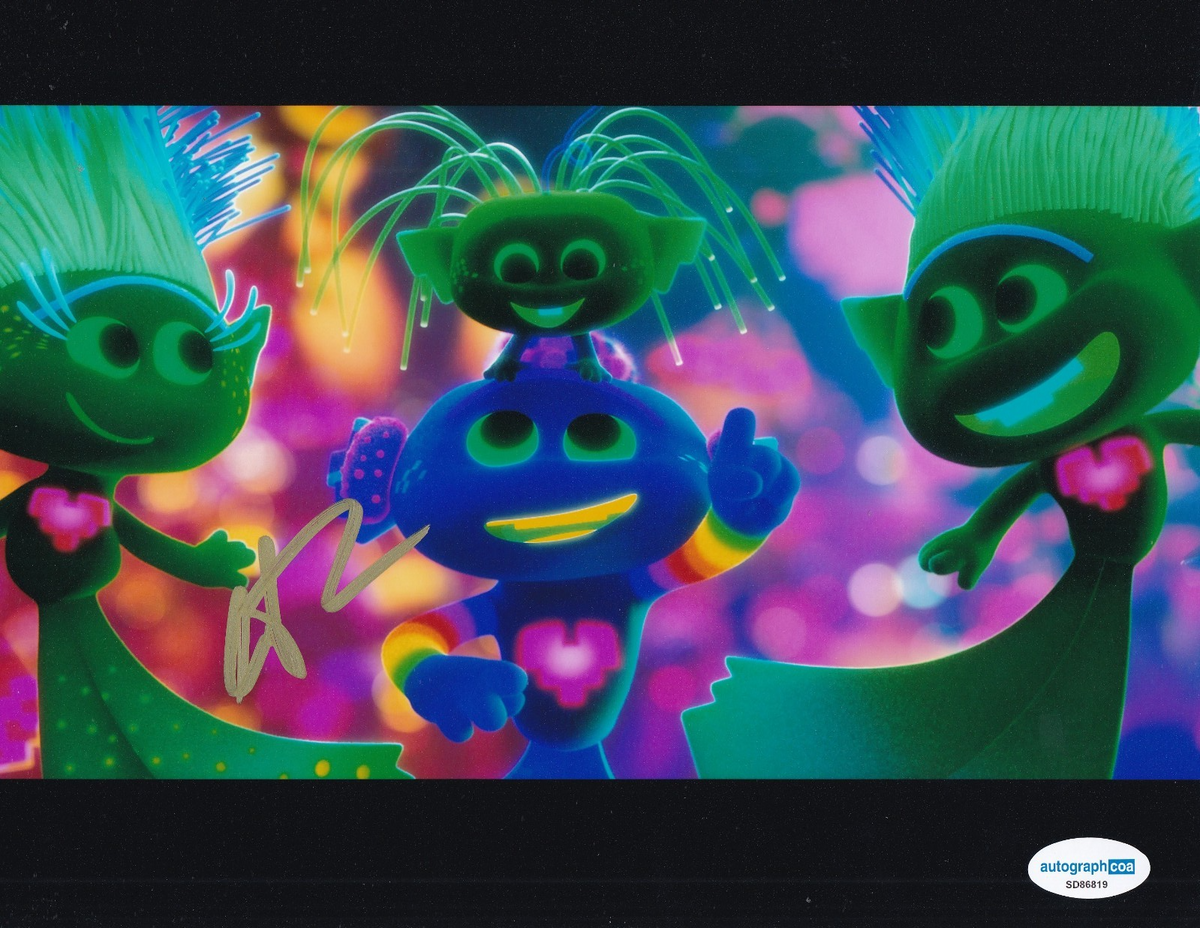 ANTHONY RAMOS signed (TROLLS WORLD TOUR) Trollex Movie 8X10 photo ACOA SD86819