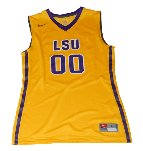Nike Mens Basketball Jersey LSU Tigers #00 Large Sample Stitched Sewn NWT FS!