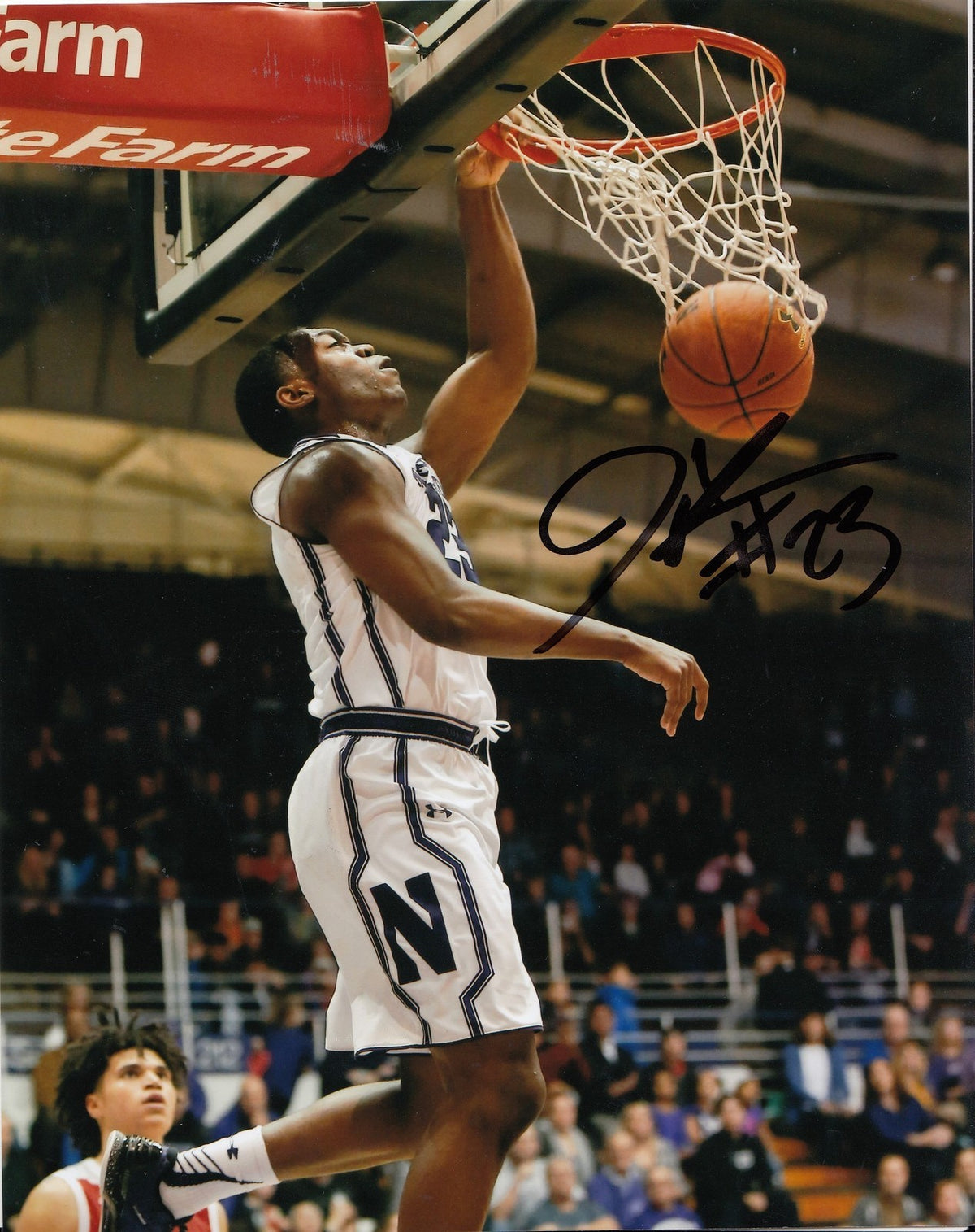 JORDAN ASH signed (NORTHWESTERN WILDCATS) BASKETBALL 8X10 photo W/COA #1