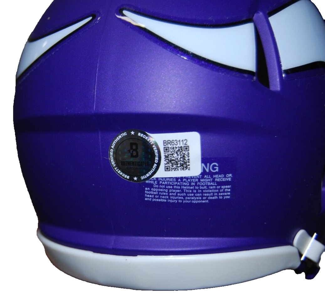 KEVIN O'CONNELL signed (MINNESOTA VIKINGS) mini football helmet BECKETT BR63112