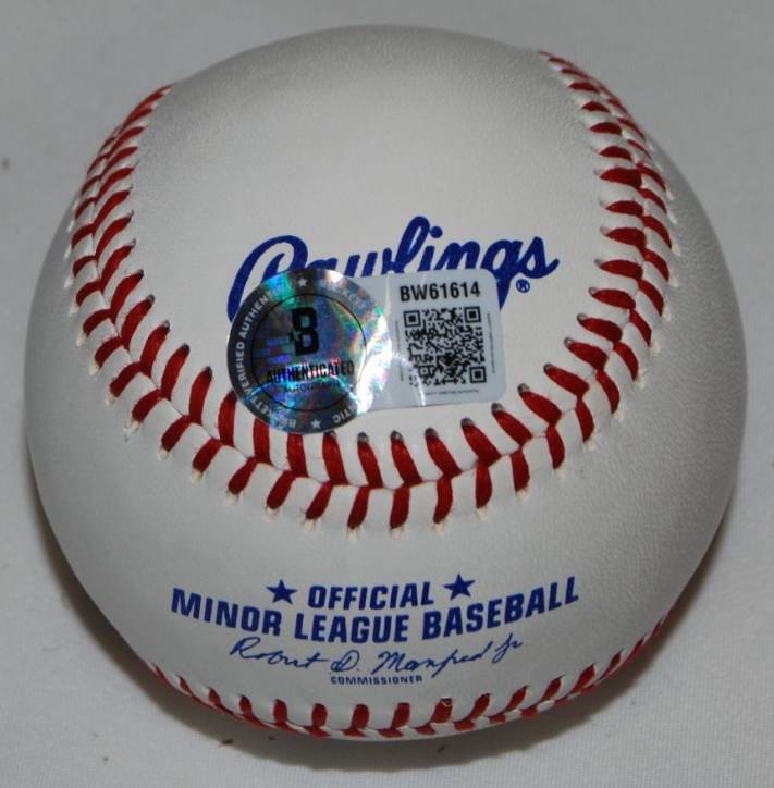 TREVOR CAHILL signed (CHICAGO CUBS) ML Minor League baseball BECKETT BW61614
