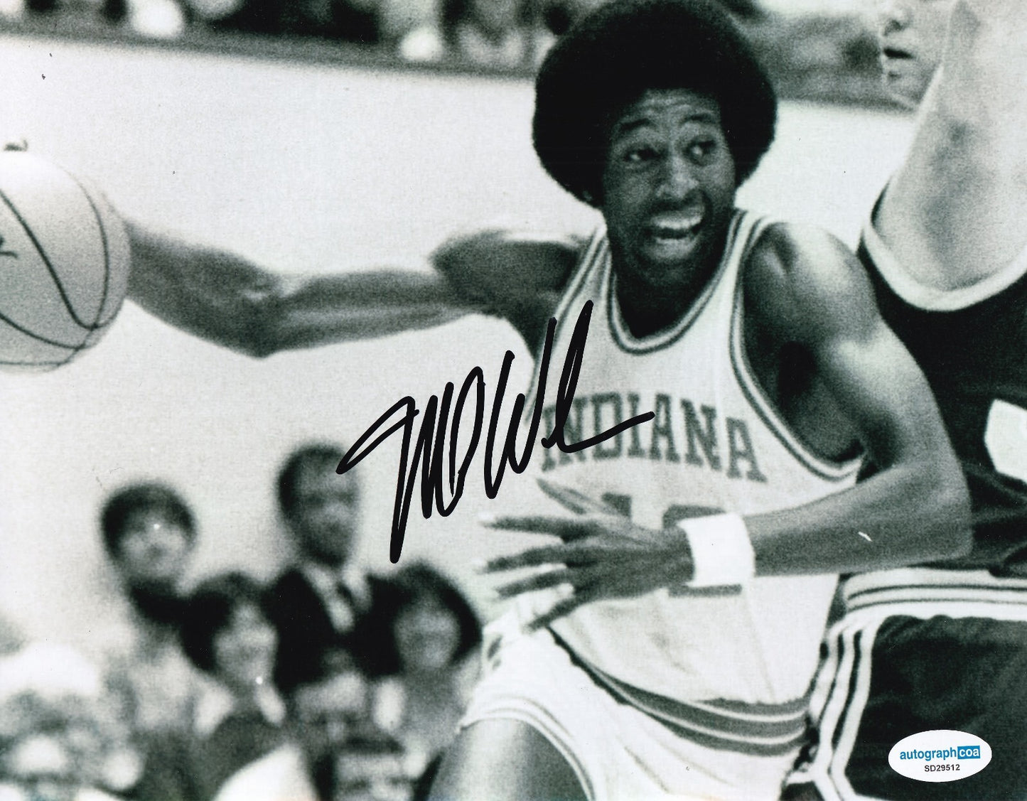 MIKE WOODSON signed (INDIANA HOOSIERS) basketball 8X10 photo ACOA SD29512