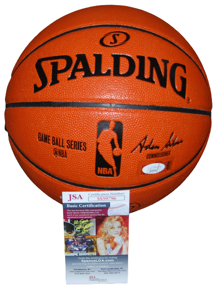 JABARI SMITH signed (HOUSTON ROCKETS) NBA Official size basketball JSA SS59796