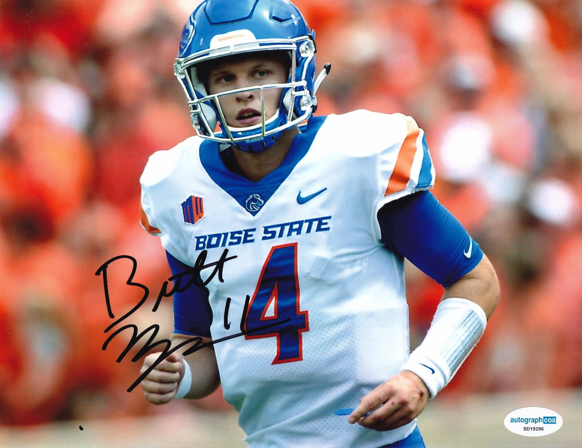 BRETT RYPIEN signed (BOISE STATE BRONCOS) Football 8X10 photo ACOA SD19296