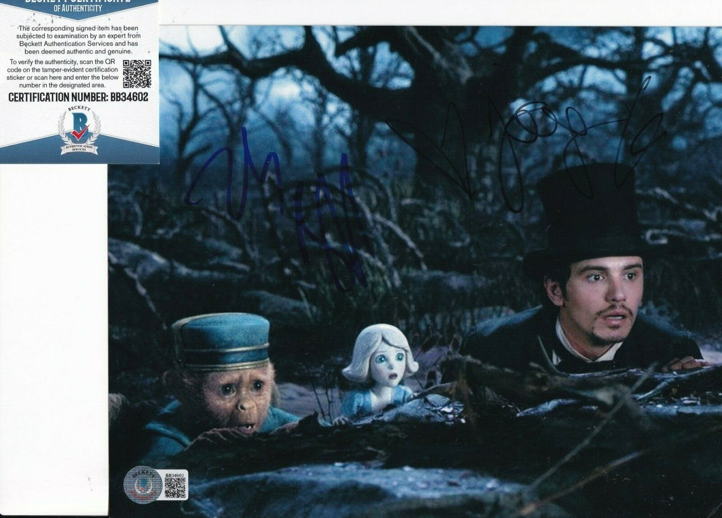 ZACH BRAFF & JOEY KING signed (OZ THE GREAT) 8X10 photo BECKETT BAS BB34602