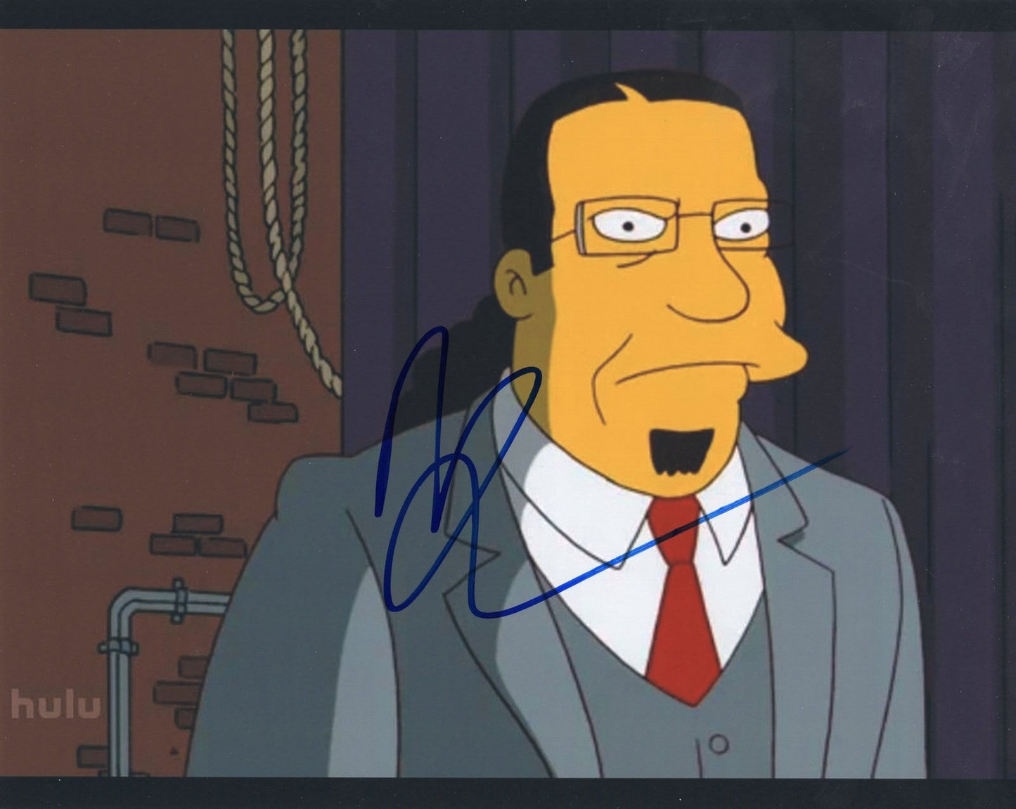 Penn Jillette signed 8x10 Photograph w/COA The Simpsons TV Show Teller #1