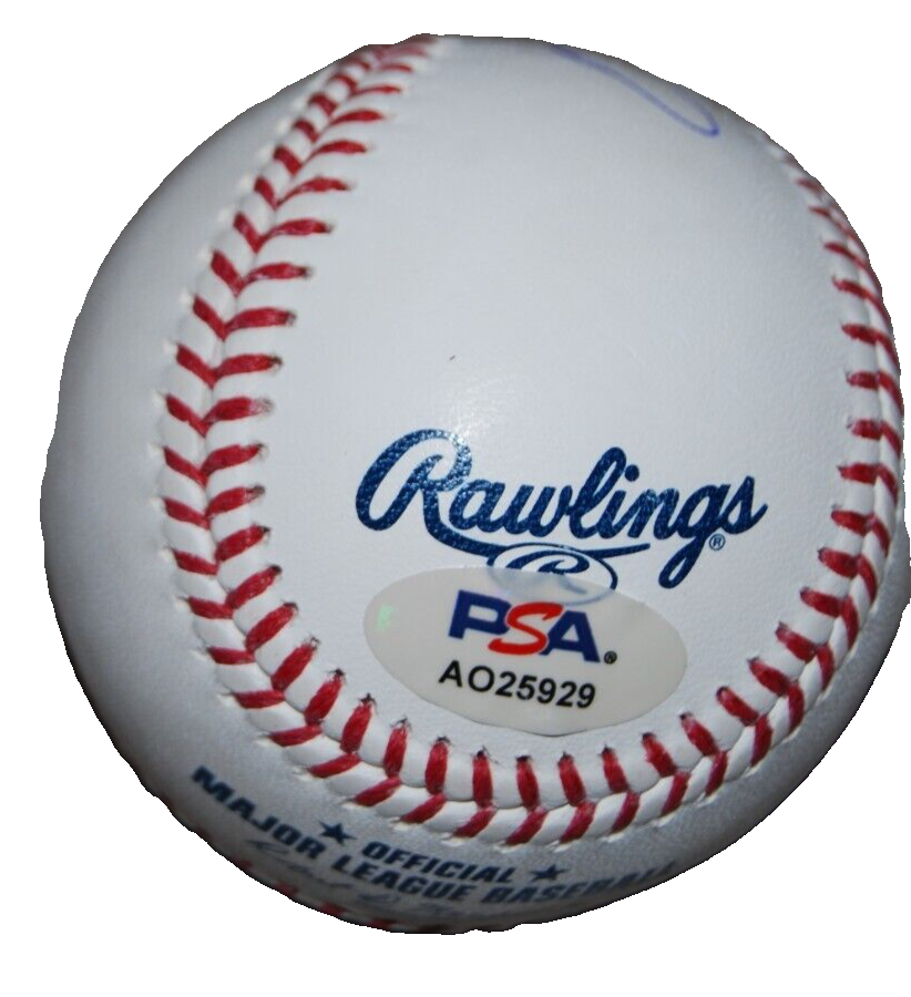 YENCY ALMONTE signed (CHICAGO CUBS) OML Major League baseball PSA/DNA AO25929