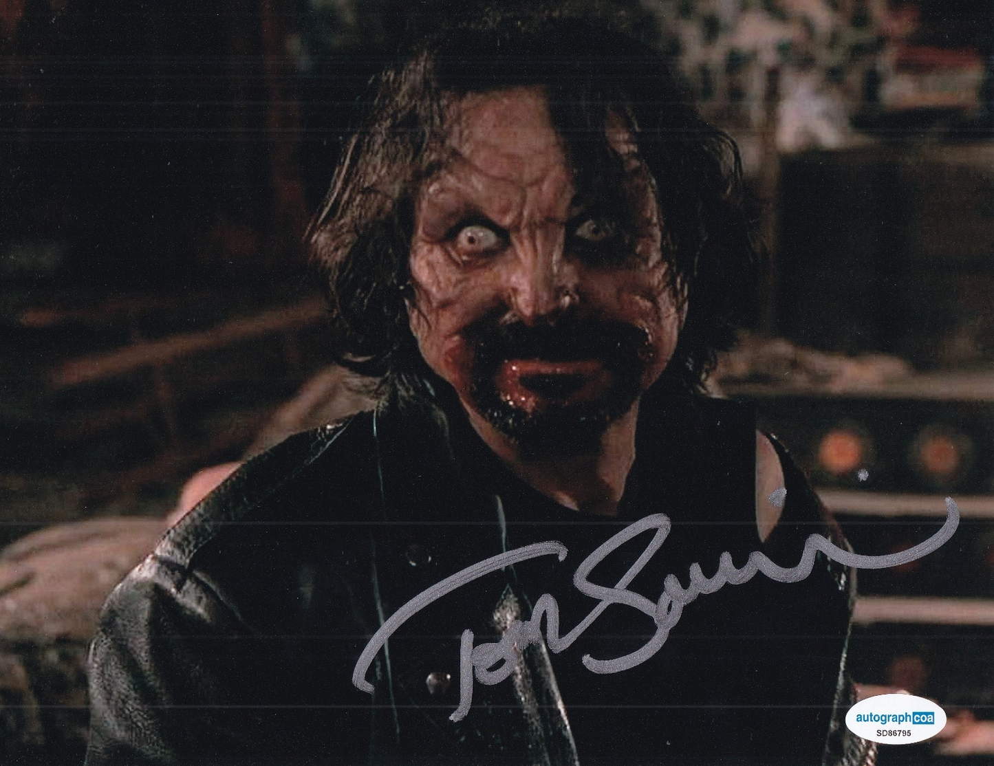 TOM SAVINI signed (FROM DUSK TILL DAWN) Special Effects 8X10 photo ACOA SD86795