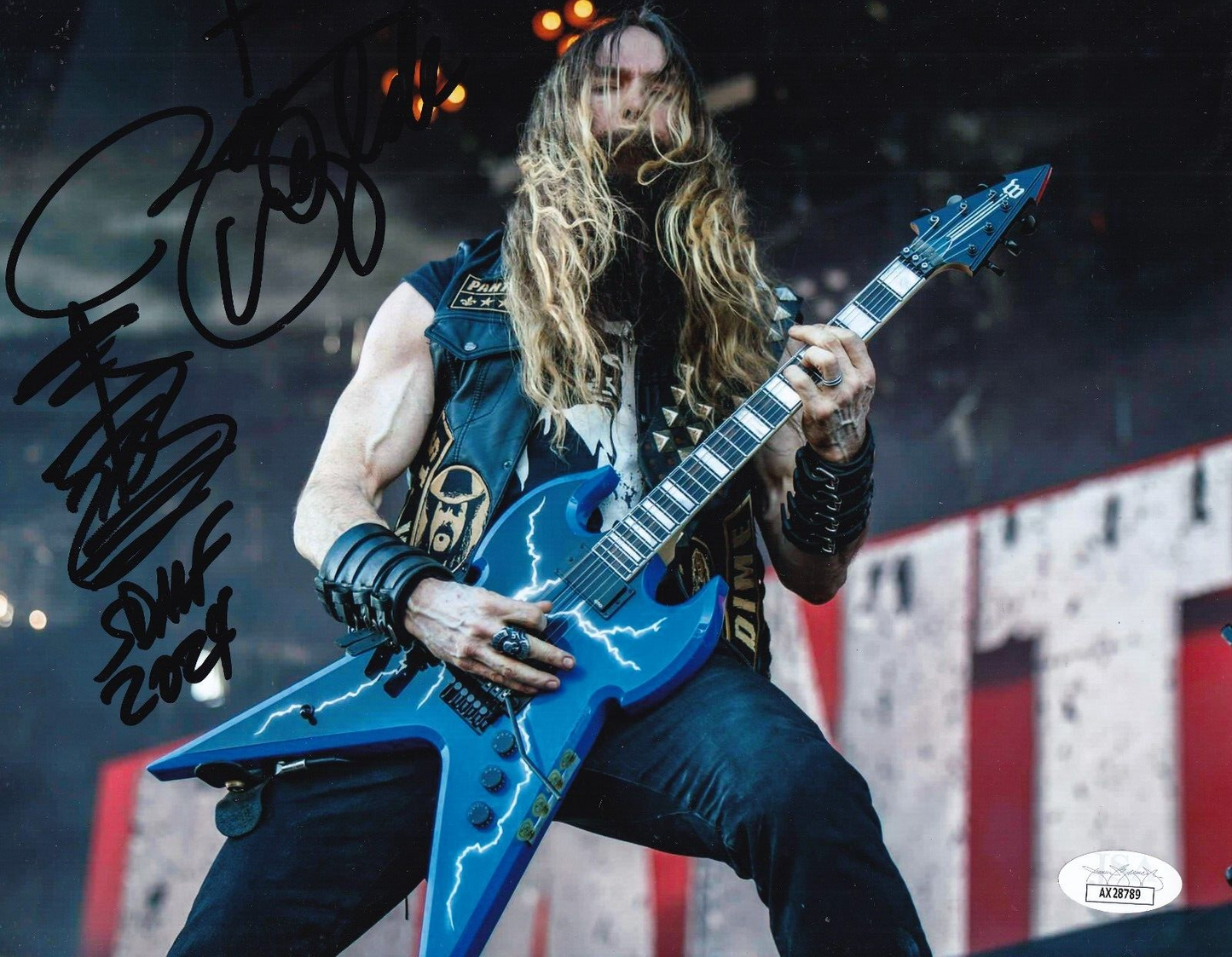 ZAKK WYLDE signed (BLACK LABEL SOCIETY) BLS Music 8X10 photo JSA COA AX28789
