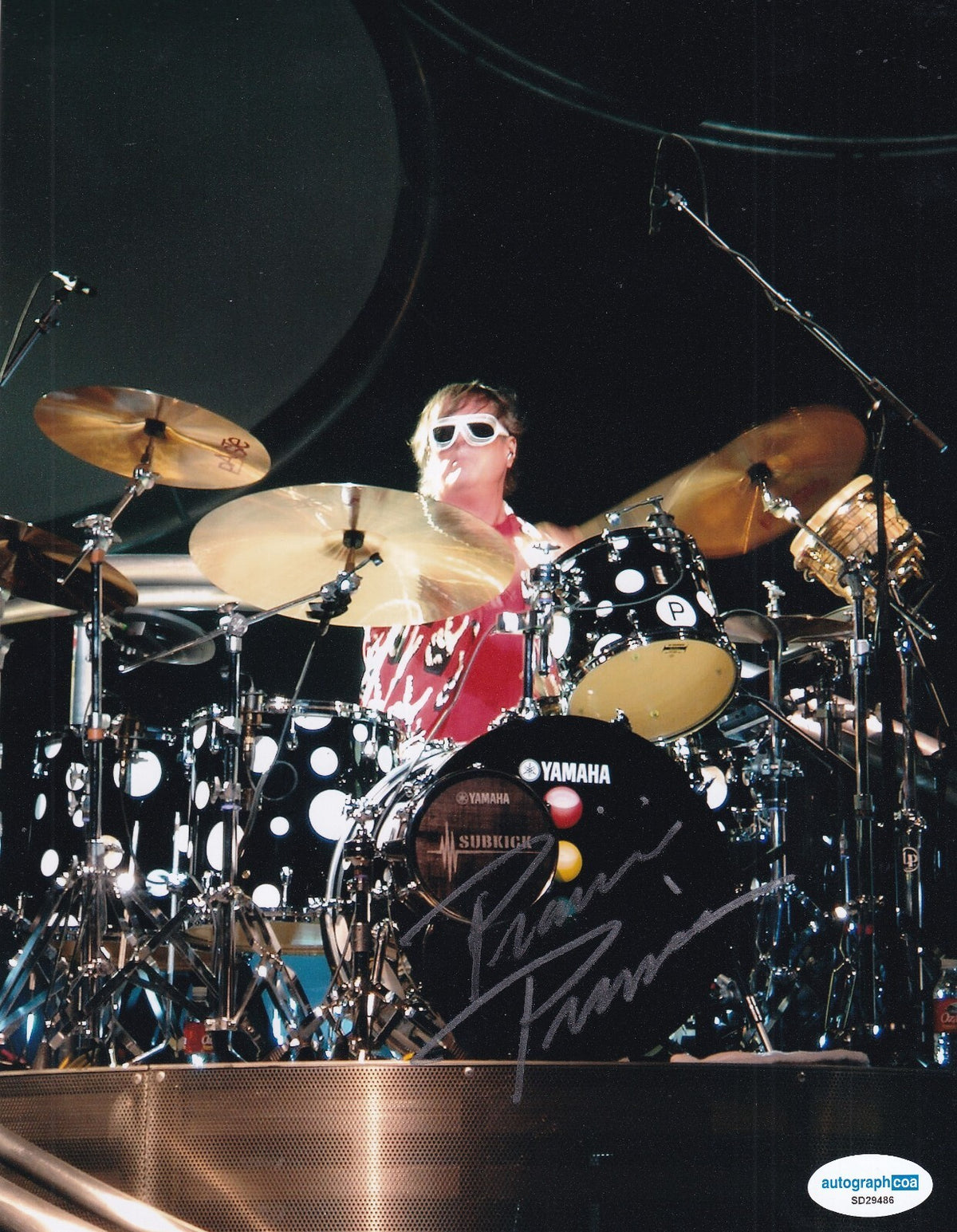 CHARLES PRINCE signed (PRAIRIE PRINCE) Music Drummer 8X10 photo ACOA SD29486