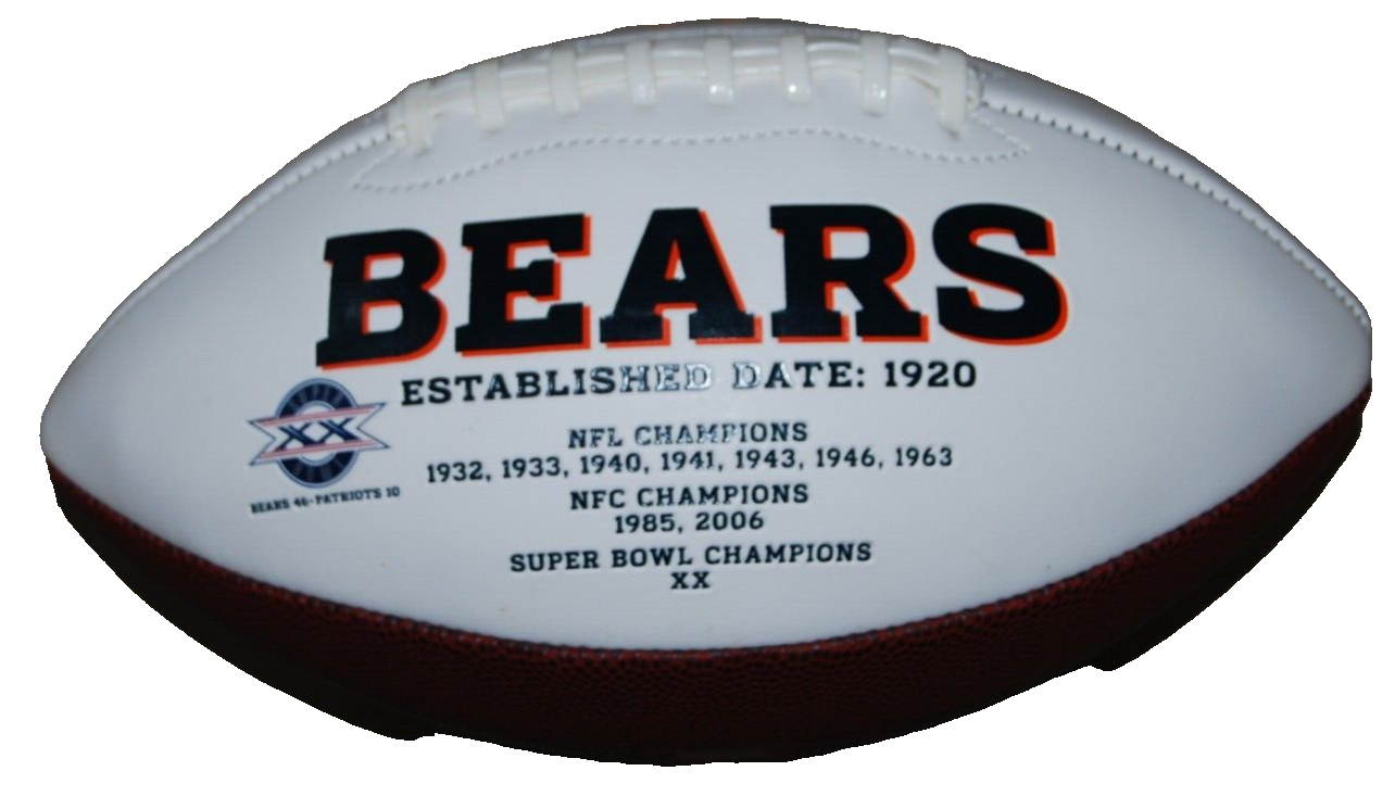 GEORGE HALAS MCCASKEY signed (CHICAGO BEARS) full size football BECKETT BR63090