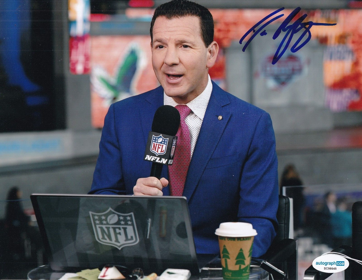 IAN RAPOPORT signed (NFL NETWORK) football autographed 8X10 photo ACOA SC98645