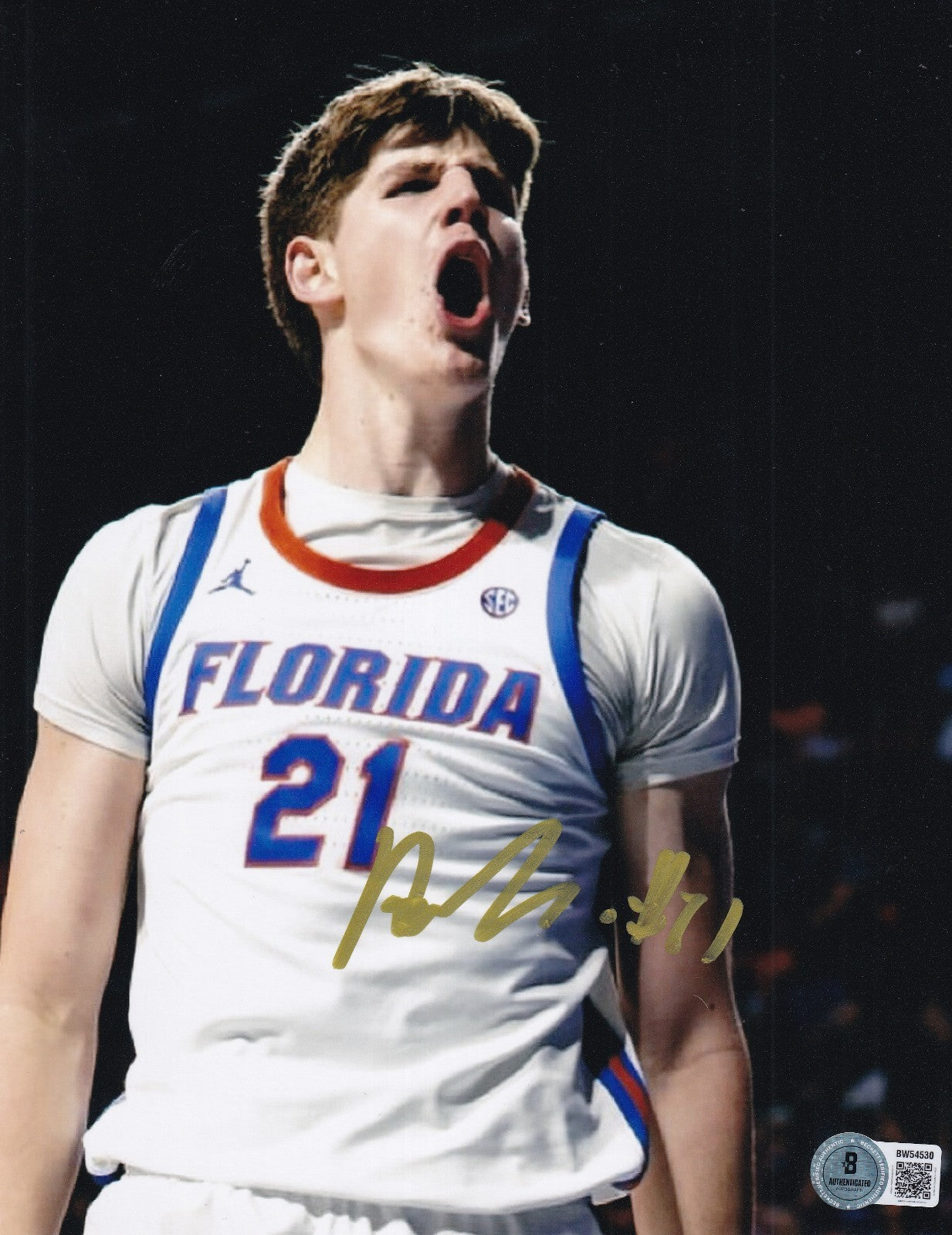 ALEX CONDON signed (FLORIDA GATORS) basketball 8X10 photo BECKETT BAS BW54530