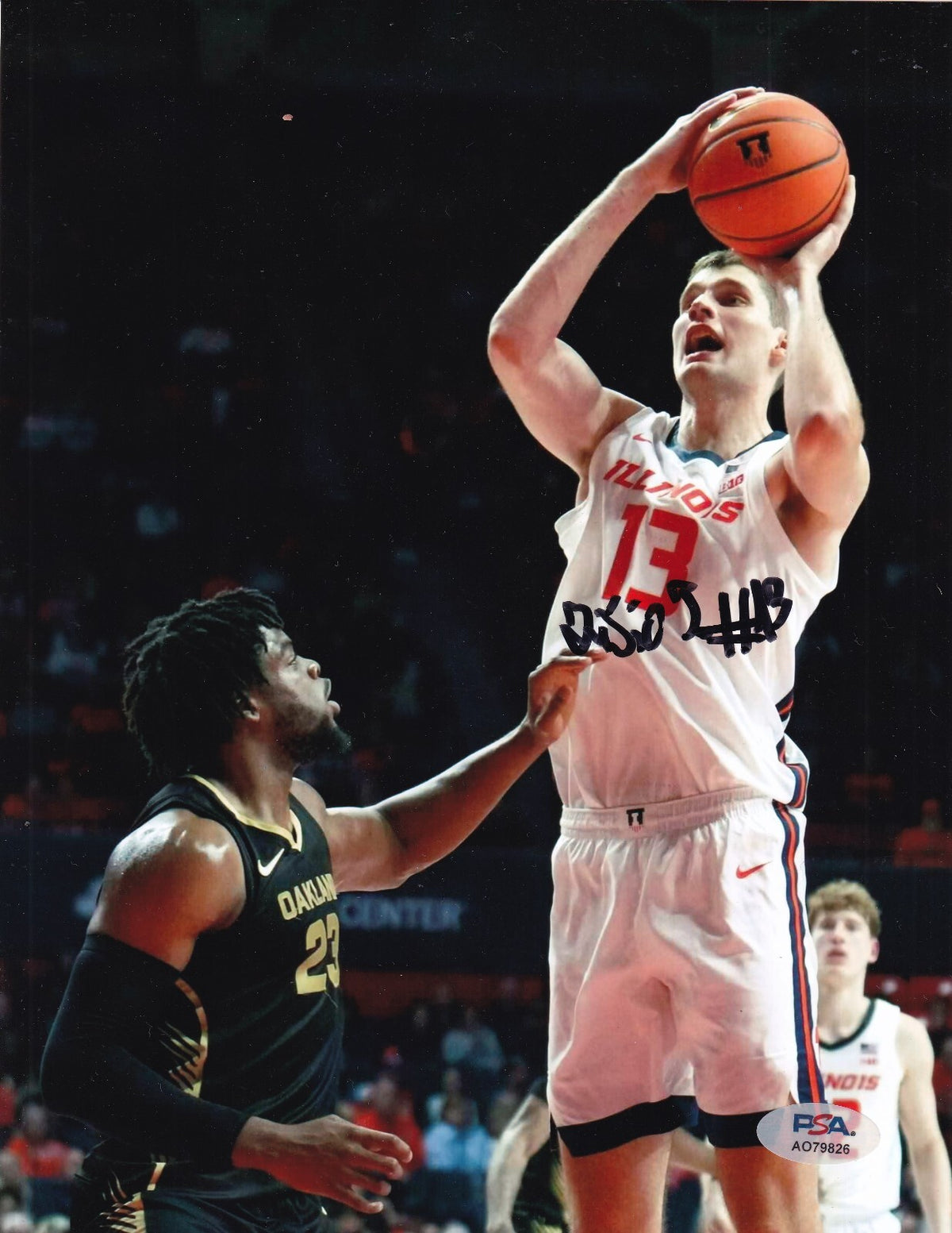 TOMISLAV IVISIC signed (ILLINOIS FIGHTING ILLINI basketball 8X10 PSA/DNA AO79826