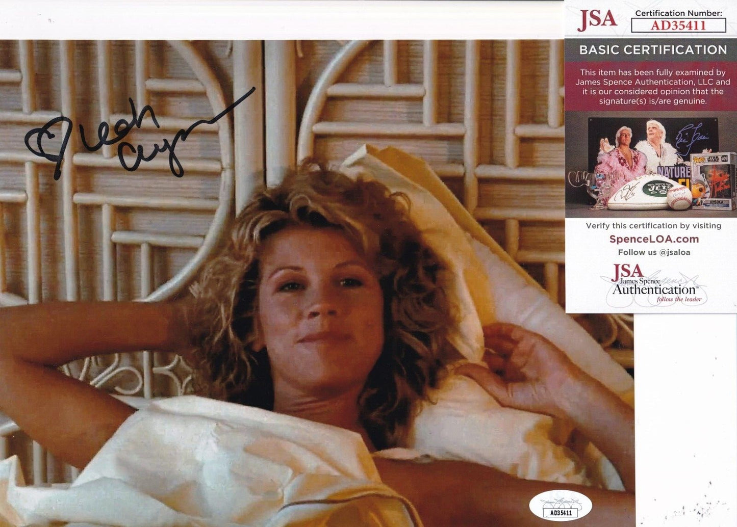 LEAH AYRES signed (BLOODSPORT) Janice movie autographed 8X10 photo JSA AD35411